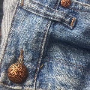 Las Pepas bluejeans highrise embroidery light wash vintage Argentina